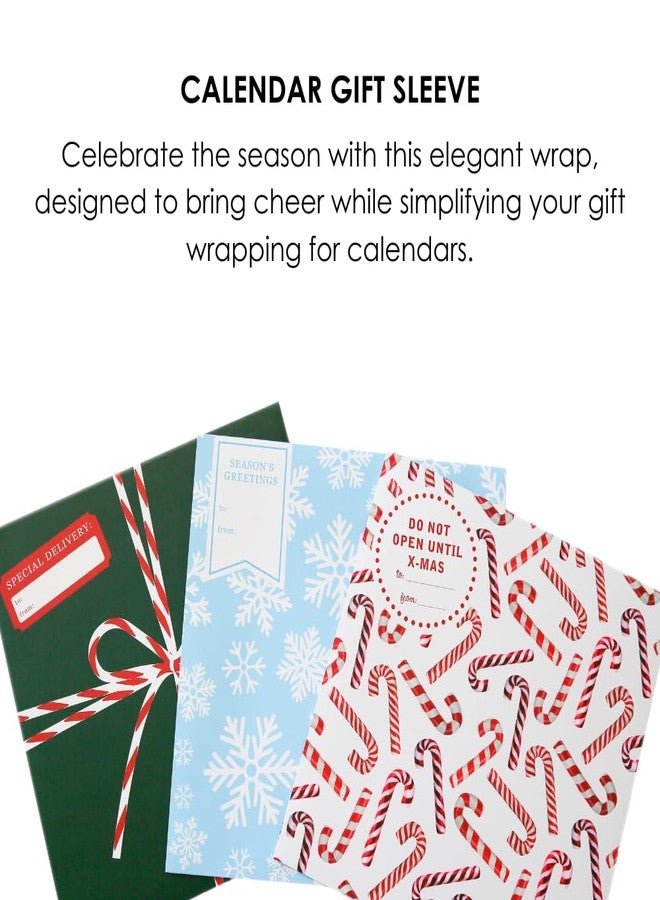 جرافيك أغطية تقويم العطلات من جرافيك، مجموعة من 3 قطع، غلاف هدايا عيد الميلاد يناسب التقاويم الشهرية الجدارية القياسية مقاس 12 بوصة × 12 بوصة، غطاء تقويم واقٍ مزخرف، ظرف قابل للتقشير واللصق، 12.5 بوصة × 12.5 بوصة - Image 2